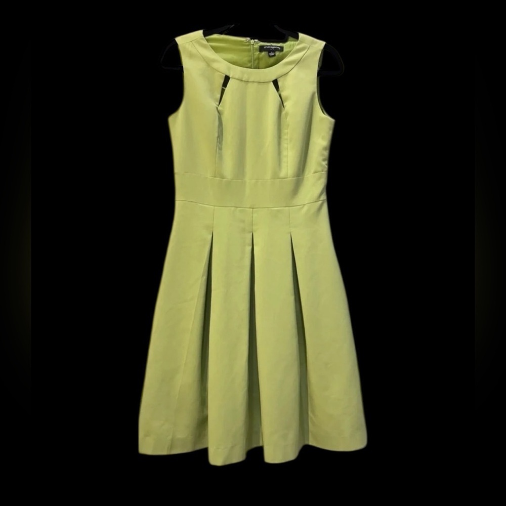Sharagano size 4 A-Line light green dress
